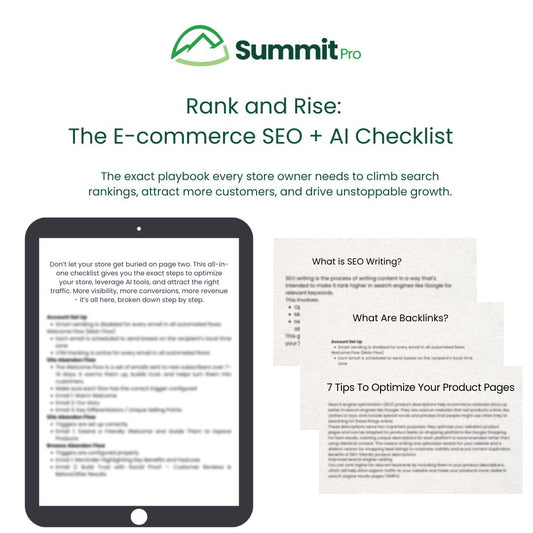 Summit Pro E-commerce SEO Checklist