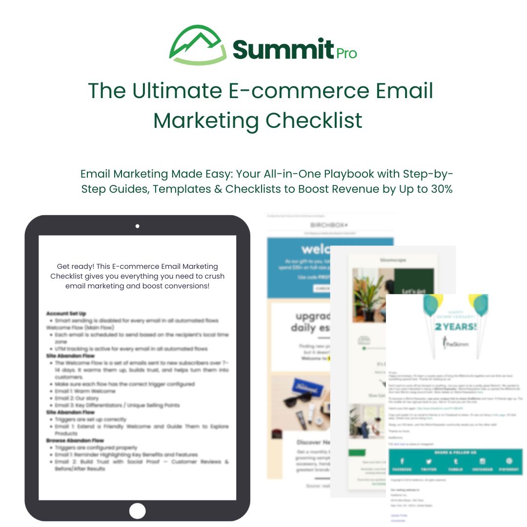 E-commerce Email Marketing Checklist