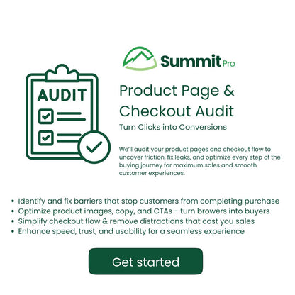 Product Pages & Checkout Process Audit